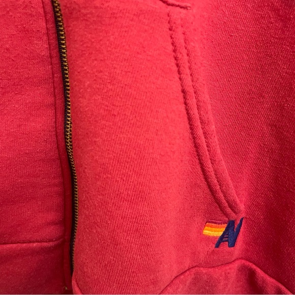 Aviator Nation Ombré Rainbow Zip Up Hooded Sweatshirt - Picture 4 of 14